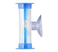 3 Min Shower Timer for Kids with Blue Sand Hourglass, Suction Cup Bath Brushing Timer for Water Saving, No Battery Needed