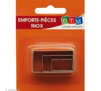3 mini-emporte-pièces inox rectangles
