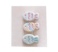 3 mini hair clips, adorable little fish with sweet charm, bangs hair clip handmade colorful B