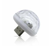 3 Mini USB Party Disco Ball Light Sound Activated LED Car Atmosphere Stage Light