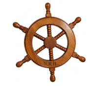 3" Miniature Wooden Ship Wheel | Small Pocket Captain's Helm Replica | Tiny Nautical Maritime Steering Wheel Decor for Crafts, DIY Ornaments & Dashboard Accents