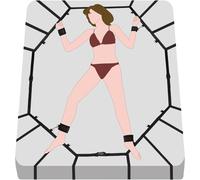 3-Minute Easy-Install Bed Bondage Set - Adjustable Under Mattress Straps with Arm and Leg Restraints - BDSM Toy for Couples, Handcuff Kit, Kinky Bedroom Gift, Adult Sex Play Accessory