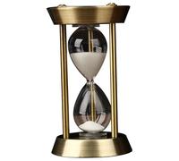 3 Minute Sand Timer Hourglass 3 Minute Accurate Brass Sand Timer with Metal Base & White Sand Decor Sand Clock for Kitchens, Offices, Desktop Gift