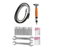 3 mm 90 Degree Angle Air Die Grinder Pneumatic Micro Grinder Polisher | Plastic and alloy steel construction 70000 RPM speed 90 psi air pressure 1/4-28UNF inlet includes 30 grinding heads
