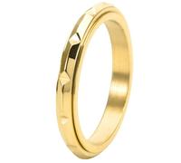 3 MM Thin Rose Gold Titanium Steel Ring Bamboo Inspired Jewelry Rotating Geometric Band Dainty Women's Gift