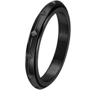 3 MM Thin Rose Gold Titanium Steel Ring Bamboo Inspired Jewelry Rotating Geometric Band Dainty Women's Gift