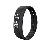 3-Mode Alarm Clock Bracelet with Silent Vibration, Snooze-Free Smart Watch for Deep Sleepers, Unisex Wake-Up Wristband for Men & Women (Black)