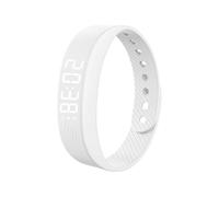 3-Mode Alarm Clock Bracelet with Silent Vibration, Snooze-Free Smart Watch for Deep Sleepers, Unisex Wake-Up Wristband for Men & Women (White)