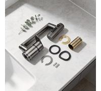 3-Mode Kitchen Tap Featuring 360 Degree Swivel Spout Folding Arm and 304 Stainless Steel Construction