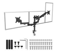 3 Monitor Mount Table Mount 3 Monitor Arm Gas Spring 17-27" 2-8kg Black