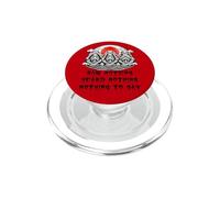 3 Monkeys Three Wise Monkey Skeleton Ape Slogan Design PopSockets PopGrip for MagSafe