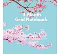 3-Month Grid Notebook | 186 Pages, 0.2" Grid, Two Pages per Day, 6.5" × 6.5", Cherry-Blossom Cover
