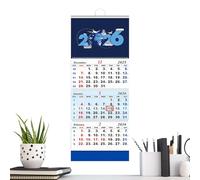 3 Month Home Organizer - Calendar For The Year 2026 | Vertical Wall Calendar, For Family, Friends, Kitchen, Bedroom, Apartment And Art Studio