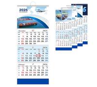 3 Month View Calendar 2026, Vertical Trifold Wall Calendar 2026, Large Hangable 3 Month Wall Display Planner, Shipping 4-Fold Calendars for School Workplace Dormitory Apartment Hotel Time Management