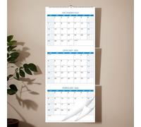 3 Month View Calendar 2026 - Vertical Trifold Wall Calendar, Large Hangable 3 Month Wall Display Planner For School Workplace Dormitory Apartment Hotel Time Management