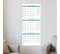 3 Month Wall Calendar 2026 Vertical, Dec. 2025 - Jan. 2027, 3 Month View Paper Calendar Vertical Display For Schedule Planner For Home Office School Refrigerator