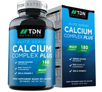 3 Months Supply - Calcium and Vitamin D - 180 Tablets - High Strength 1000mg Calcium Complex with Vitamin D3, Magnesium, Zinc and Vitamin C - Supports