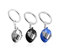 3 Motorcycle Helmet Keychains, Personalized Creative Car Keychains, 3D Cool Metal Pendants, Fashionable Holiday Gifts.
