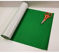 3 Mtr x 450mm Wide roll of Meadow Green Sticky Back SELF Adhesive Felt/Baize NOT Folded Sent in A ROLL
