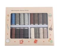 3. Multi-Tone Sewing Thread Bundle 20 Dense Cotton Spools Machine-Compatible & for Embroidery Projects High Speeded Machine Sewing Thread Bundles