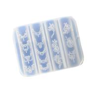3. Nail Art Flower Chain Mould Silicone Decorative Stamping Tools for Beginners & Salon Manicurist