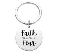 3 Nails 1 Cross Inspirational Keychain Christian Cross Keychain Religious Faith Key Chain Christian Gift Faith Symbol, Faith Over Fear, 1" round
