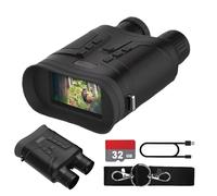 3'' Night Vision Goggles - 4K Night Vision Binoculars, 6X Digital Zoom with 6000mah Rechargeable Battery, 32GB TF Card Can Save Photo and Video, for Camping, Black