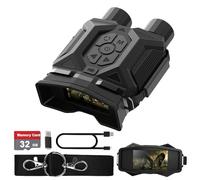 3″ Night Vision Goggles for Adults, 1312FT Night Vision Binoculars, 8X Digital Zoom 7-Level Infrared, with 32GB Memory Card to Save 36MP Photos and 4K Videos, Black