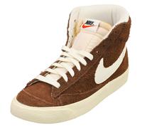 (3) Nike Blazer Mid 77 Vintage Womens Fashion Trainers in Brown White