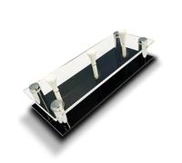 3. No-Assembly Acrylic Sports Holder Transparent Cube With Wood Base For Collector Display & Storage Stable Acrylic Golf Stand