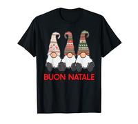 3 Nordic Gnomes Buon Natale Italian Christmas Cute Elves T-Shirt