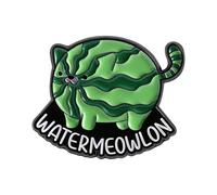3 Novel Fruit Kitten Brooches Cartoon-Inspired Metal Badges Secure Clasp Jewelry Perfect Casual Wear Lovely Animal Fruit Gifts