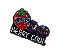 3 Novelty Fruit Kitten Brooches Cartoon Inspired Metal Badges Secure Clasp Jewelry Perfect Casual Wear Lovely Animal Fruit Gifts, Einheitsgröße, As described