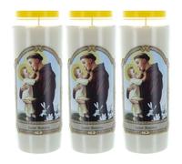 3 Novena Candles of Saint Anthony 17.5 cm - Novena Candle - Christian Cult in Vegetable Wax