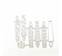 【£3 off over £10】Candles Die Cut for Card Making, Scrapbooking Die-Cuts, Metal Cutting Dies Congratulations Die Cuts Happy Birthday Embossing Stencils Template for DIY Scrap-Booking Decor Wedding Bles