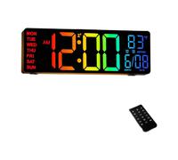 【£3 off over £10】HATITANG PH-03 10.5" Digital Wall Clock Black