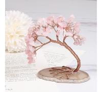 【£3 off over £10】JU7CER 1PC Curved Cypress Pine Natural Crystal Tree - Money-Attracting Ornament, Suitable for Home, Office and Wedding Decoration, Christmas Must-Have for Good Luck & Wealth Home Deco