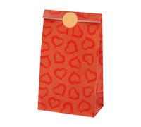 【£3 off over £10】Mikirei Party Bags Sketched Hearts Red/Natural 6pcs