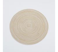 【£3 off over £10】Placemats Woven Cotton Round Grey 4pcs