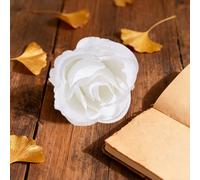 【£3 off over £10】Wei’s Moment 20Pcs Artificial Flowers Roses, Real Touch Foam Roses, Fake Flowers Rose for DIY Wedding Bridal Bouquets Baby Shower Table Centerpieces Home Decorations, Cream White