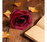 【£3 off over £10】Wei’s Moment 20Pcs Artificial Flowers Roses, Real Touch Foam Roses, Fake Flowers Rose for DIY Wedding Bridal Bouquets Baby Shower Table Centerpieces Home Decorations, Cream Burgundy