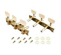 3-on-a-plate-tuner 3R3L Acoustic Guitar Tuning Pegs Machine Heads Tuning Keys Tuners,Double Hole Tuners Set for Acoustic Classical Guitar, Chrome Plated MYT-001G