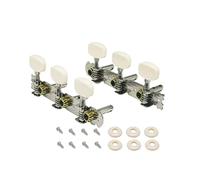 3-on-a-plate-tuner 3R3L Acoustic Guitar Tuning Pegs Machine Heads Tuning Keys Tuners,Double Hole Tuners Set for Acoustic Classical Guitar, Chrome Plated QH-MY-001S