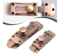 3" or 4" Flat Door Bolt Latch for Bathroom, Shed, Gate & Cabinet - Zinc Alloy Slide Lock with Secure Sliding Mechanism, Easy Installation