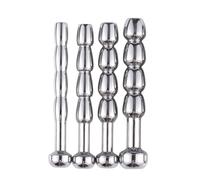 3 or 4 Piece Stainless Steel Urethral Probe Dilator Set Hollow Penis Plug Dilator Urethral Plug for Masturbation Suitable for Men and Couples (5/6/7/8mm)
