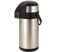 3 or 5 litre Stainless Steel Unbreakable Pump Action Airpot Tea Coffee, Suitable for Hot and Cold Drinks or Soups with Carry Handle Anti Spillage Highly Durable and Compact (3 litre)