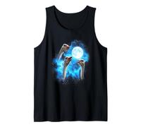 3 Ostrich Howling at The Moon Colorful Blue Tank Top