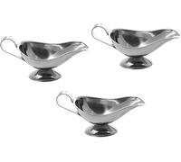 3 Ounce Food Grade Stainless Steel Gravy Boat for Juice Sauce Roasting Sauce, Pack of 3