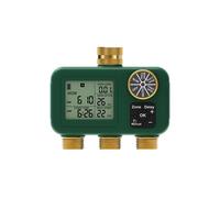 3-Outlet Automatic Water Timer Brass Inlet Outlet Rotary Knob Button Control LCD Display Screen IP55 Child Lock