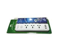3 Outlets Power Strip & 3 USB Outlet Socket Electric Supplies,Surge Protector,USB Charging Station Multiport,100-240V 10A With Max 2500W,Cable Length 3 Meters (Power Strip-EU-3M)